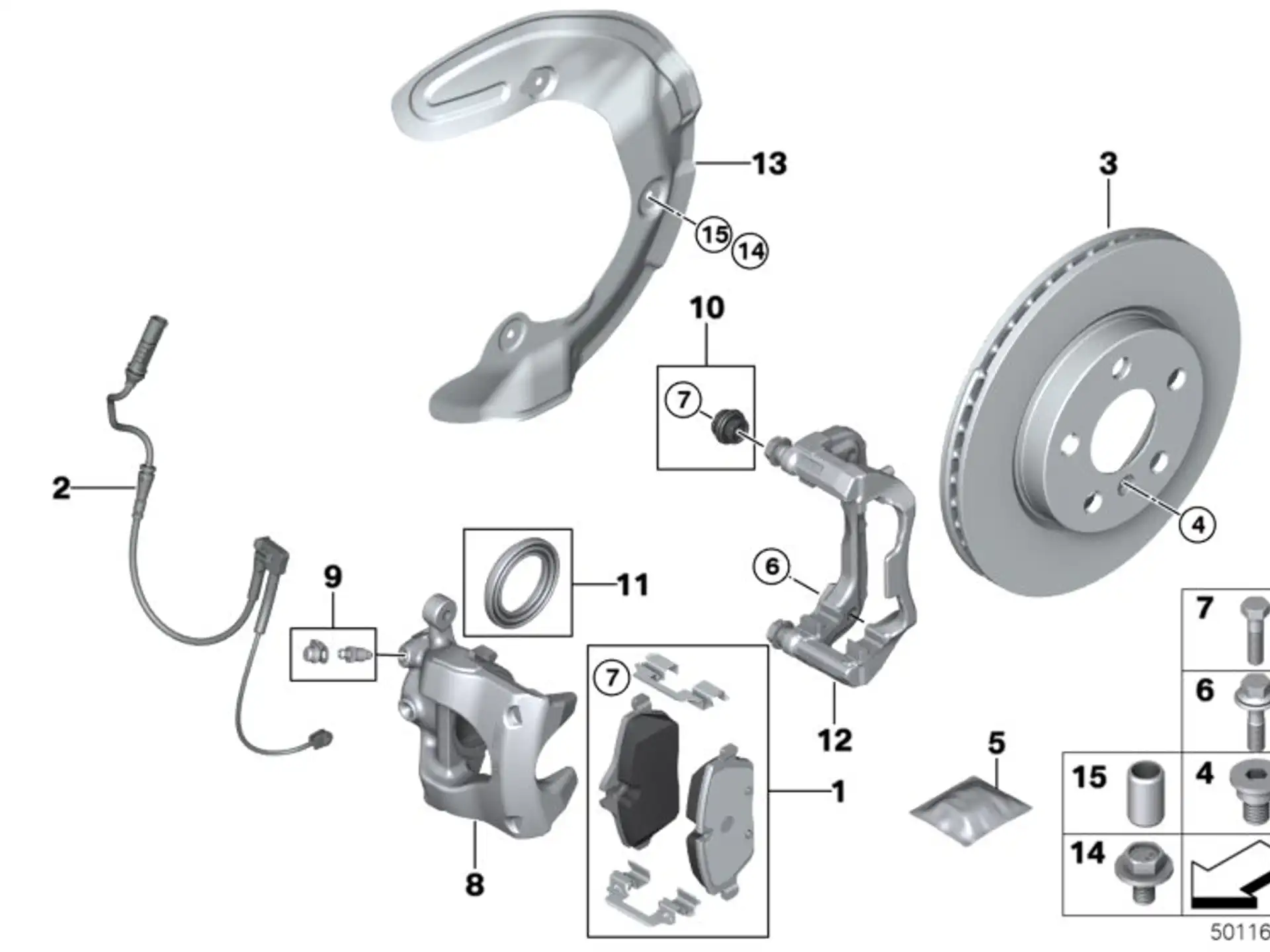 BMW Bremsscheibe belüftet F45 F54 F55 F56 F56E F57 34116866295