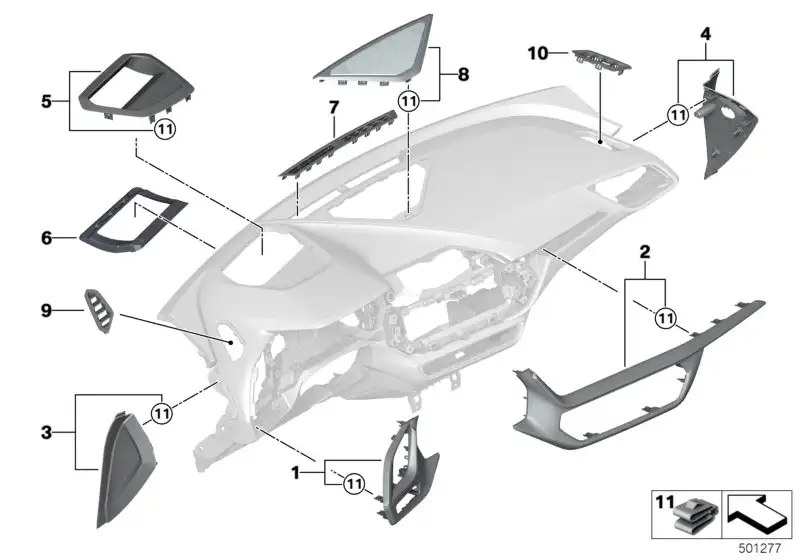 BMW Blende Center Speaker 51456823294 - Bildposition 08