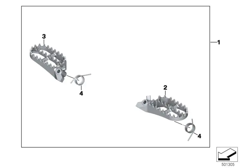 BMW Fussraste Enduro links K50 K51 46718529843