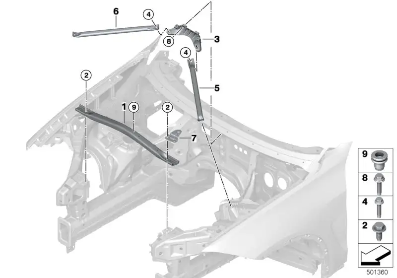 BMW Sechskantschraube mit Bund E70 E71 E89 F15 F16 F85 F86 R52 07