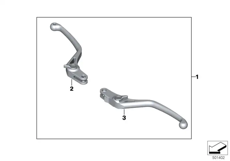 BMW Handbremshebel gefräst K50 K51 K52 K53 K54 77258554324
