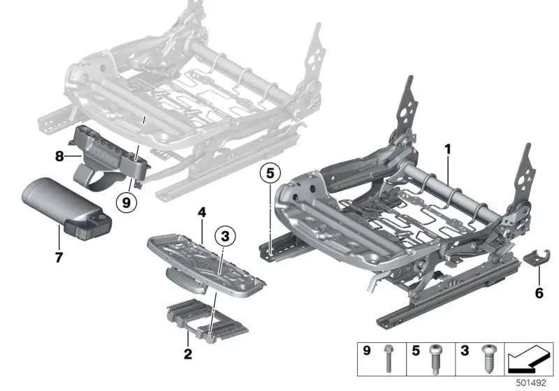 BMW Anbindung Oberschenkelauflage F20 F21 F22 F23 F30 F31 F33 F34