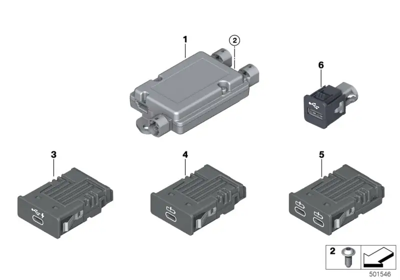 BMW USB Anschluss F39 F20 F44 F46 F48 F90 F91 F92 F93 F95 F96 F97