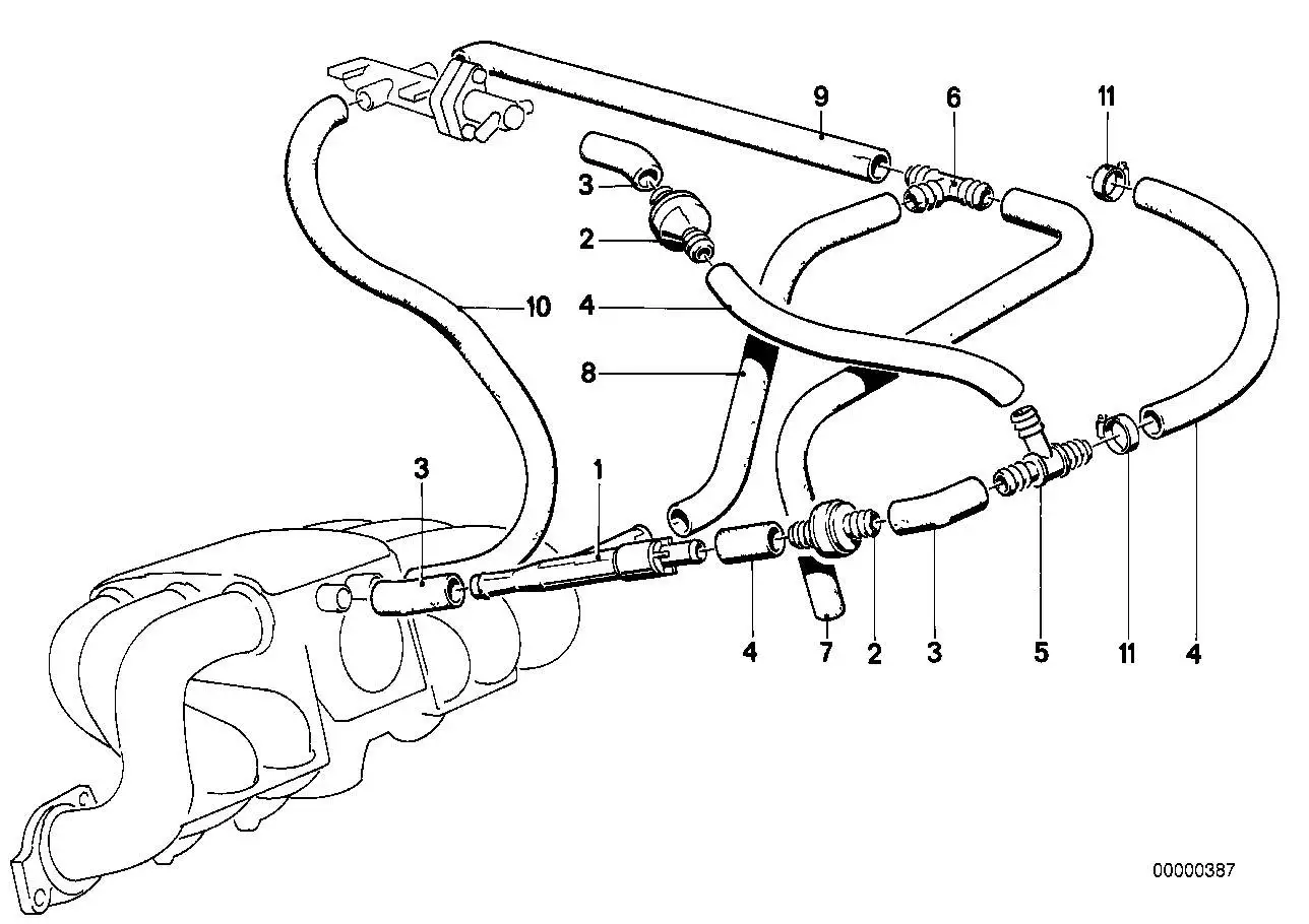 BMW Luftpumpe E21 E28 E30 E34 E38 E39 11611284269 - Z1 E30 Roadst
