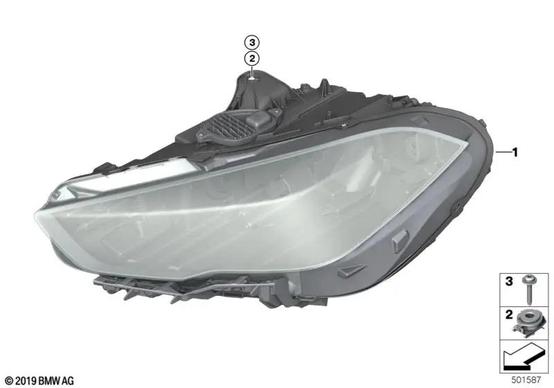 BMW Scheinwerfer LED links F44 63119449593