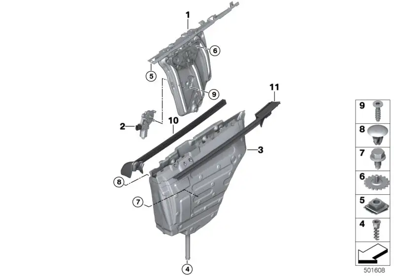 BMW Wasserableitung rechts 51357374994 - Bildposition 03