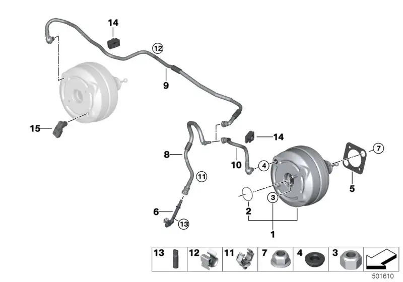 BMW Dichtung Bremskraftverstärker F90 F91 F92 F93 F95 F96 F97 F98