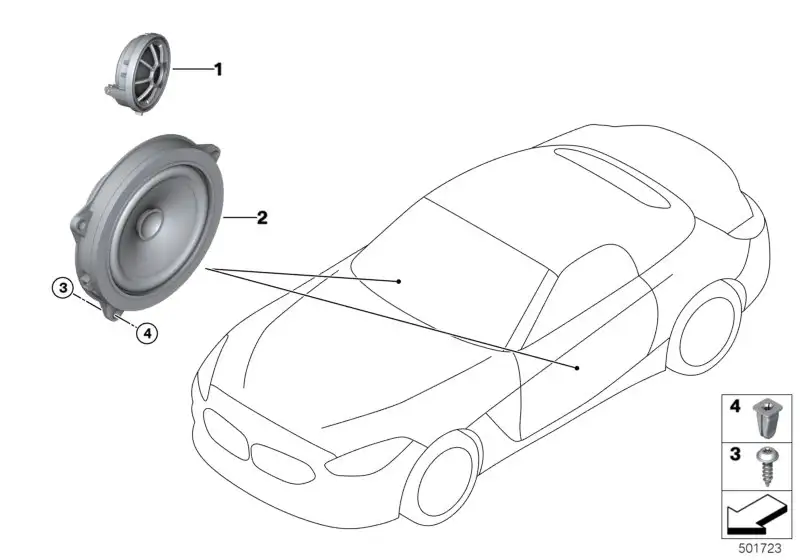 BMW Hochtonlautsprecher HiFi System G14 G15 G16 G20 G21 G28 G29 M