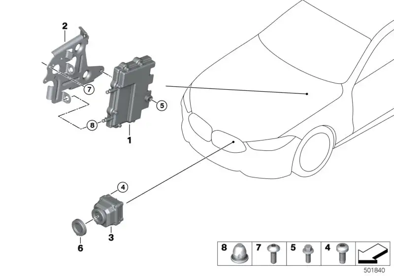 BMW Linsenschraube selbstschneidend F01 F02 F04 F06 F07 F10 F11 F