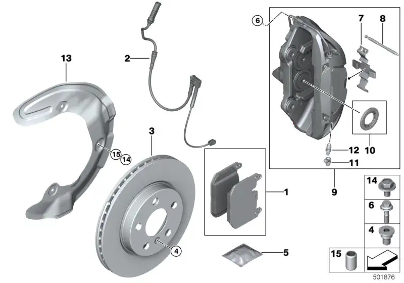 BMW Dichtungssatz Bremssattel F39 F20 F44 F48 F54 F60 34106888634