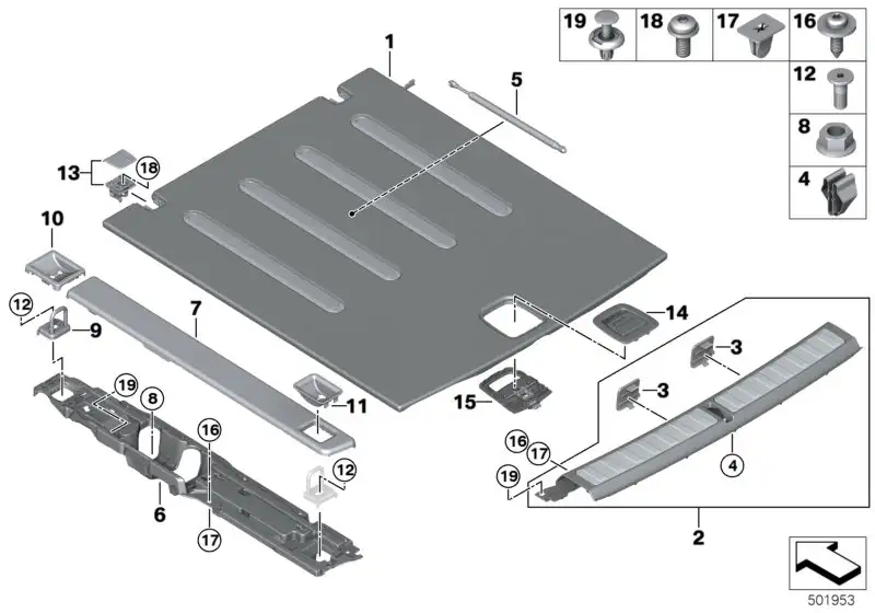 BMW Einlegeboden Gepäckraum F96 G06 51477952252