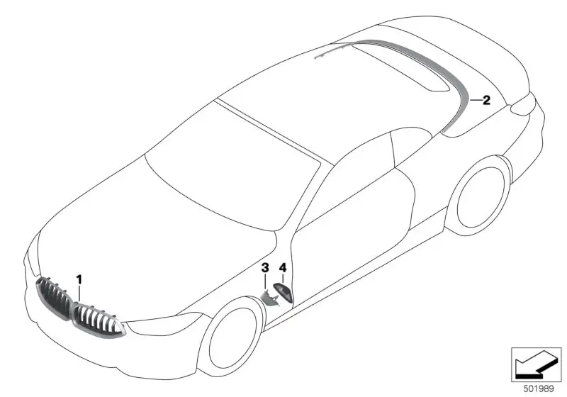 BMW Blende Luftführung Seitenwand rechts G14 G15 G16 51137419020