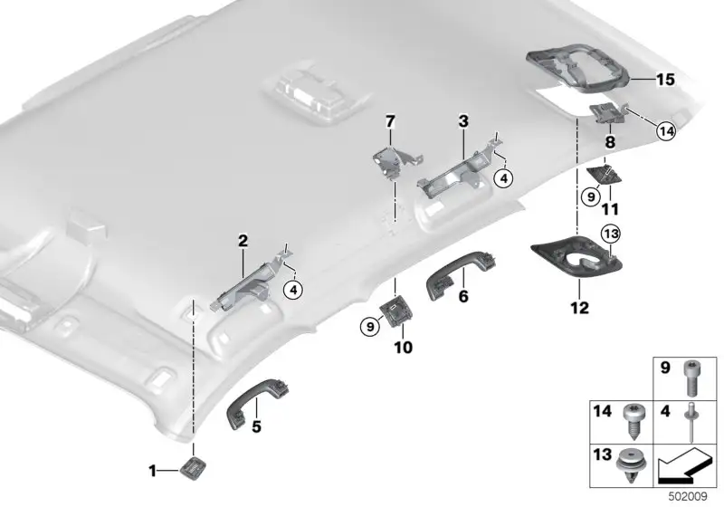 BMW Haltegriff hinten links 51168061393 - Bildposition 06
