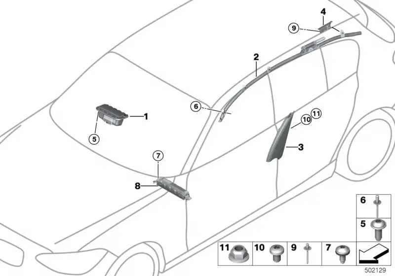 BMW Abweisblech links 72127293285 - Bildposition 04