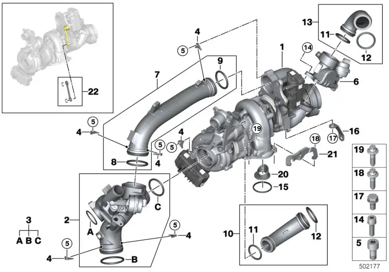 BMW Verbindungsrohr 11658582267 - Bildposition 13