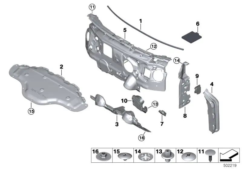 BMW Schallisolierung Frontscheibe 51489475105