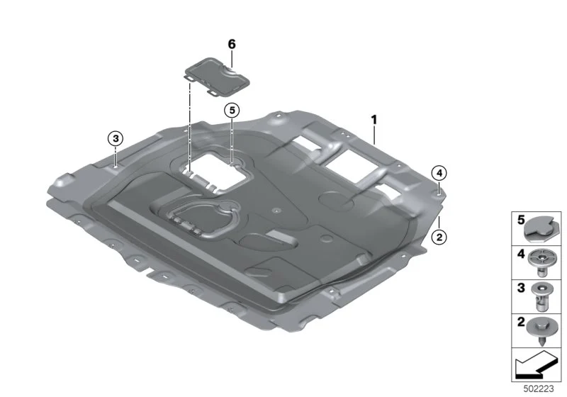 BMW Motorraumabschirmung F20 F44 F54 F60 51757402947