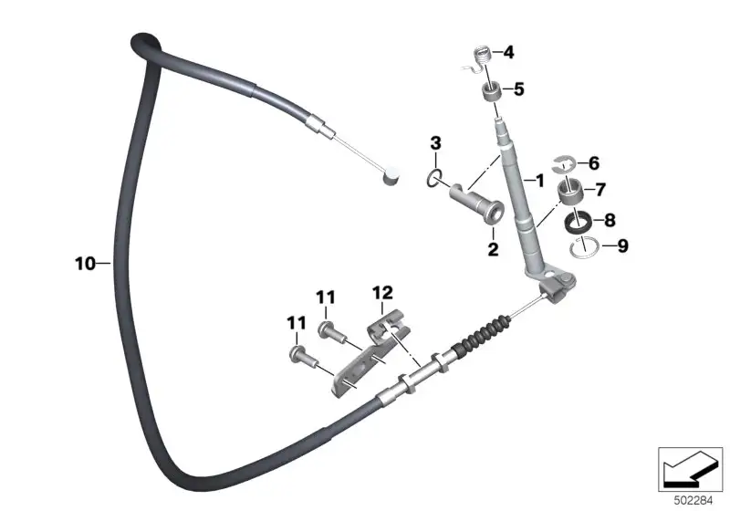BMW Kupplungszug K69 32738405179
