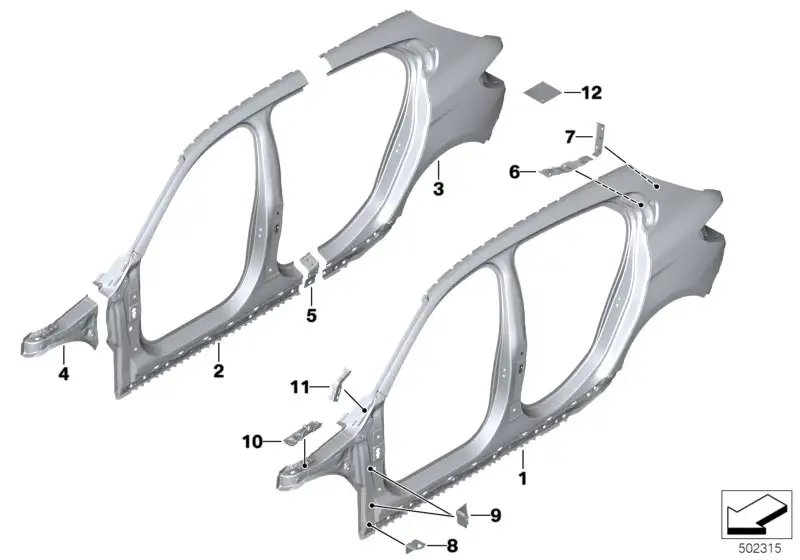 BMW A-Säule aussen rechts F20 41219498452 - Bildposition 02