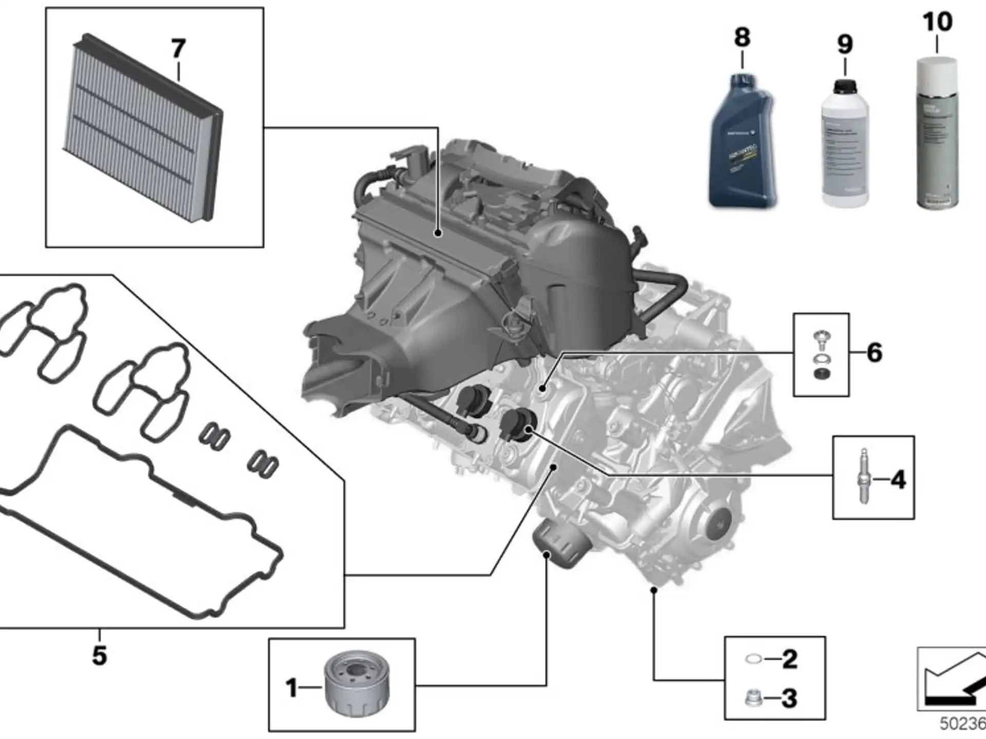 BMW Luftfiltereinsatz K67 K69 13729444643