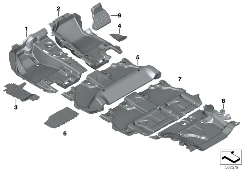 BMW Einleger vorn rechts innen F95 F96 G05 G06 G07 51477459446