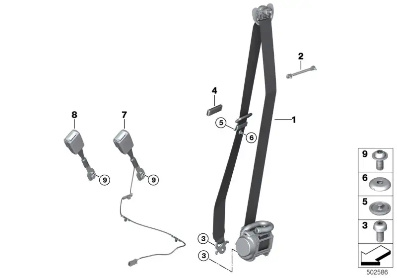BMW Obergurt vorn links G30 G31 G32 72117430069