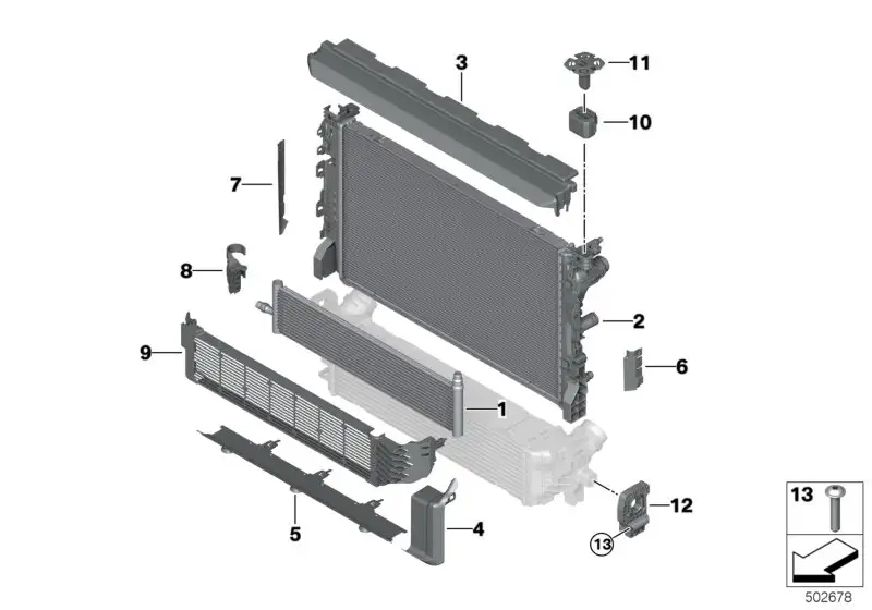 BMW Modullager links G11 G12 G14 G15 G16 G30 G31 G32 17118632139