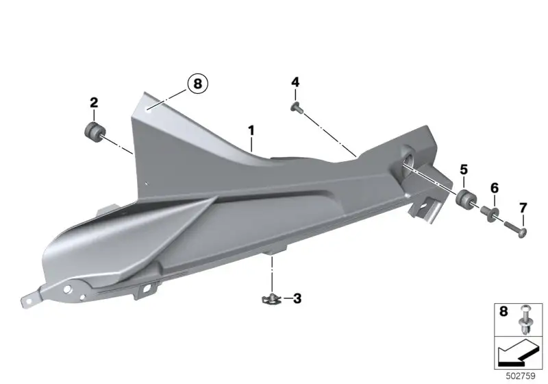 BMW Plakettenträger links K42 K46 46637715921 - Bildposition 01