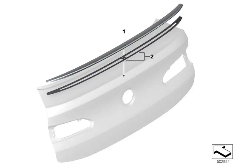 BMW Satz Klebeband Heckspoiler F98 51628083390
