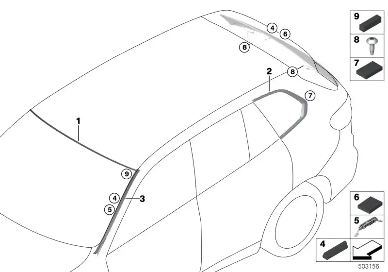 BMW Wasserfangleiste grundiert links F96 G06 51139880519