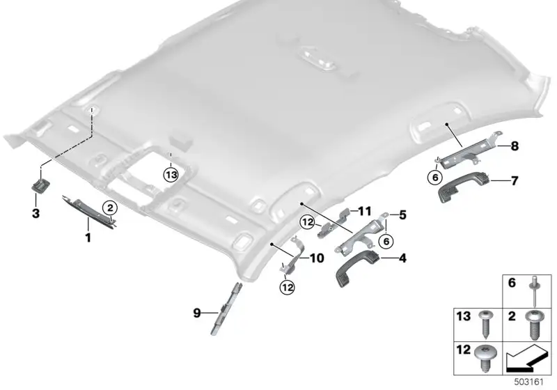 BMW Halter Haltegriff hinten links 51167433253 - Bildposition 08