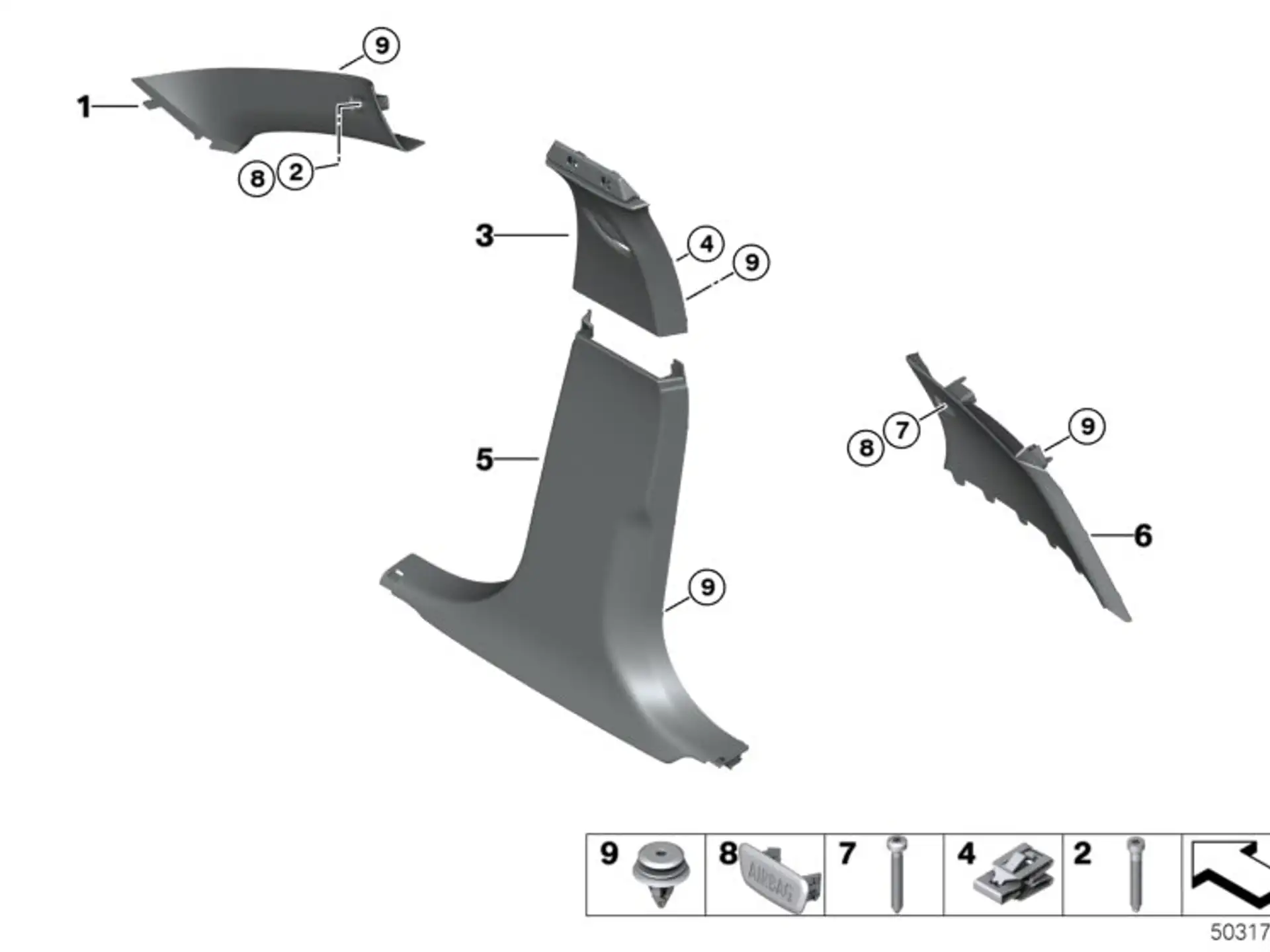 BMW Befestigungsklammer F20 F44 F45 F46 F90 F91 F92 F93 F95 F96 G05 G06 G07 G14 G15 G16 G20 G21 G28 G29 M40i G30 G31 G32 07149365277