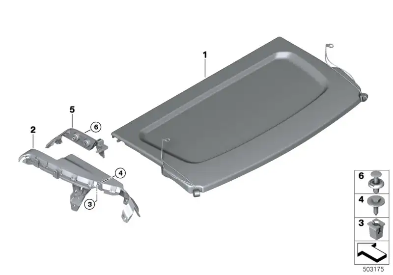 BMW Aufnahme Ablegeboden links F20 51467448227 - Bildposition 02