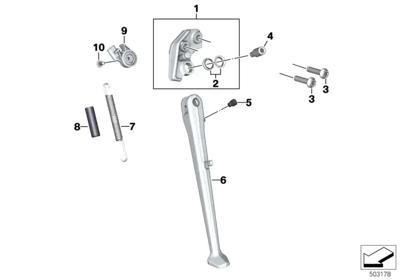 BMW Seitenstütze K69 46538404584 - Bildposition 06