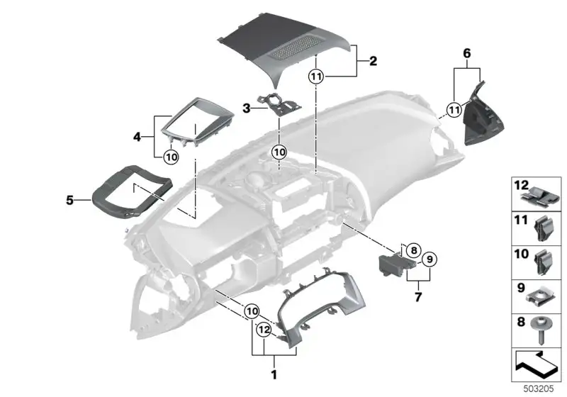BMW Blende Center Speaker 51459396268 - Bildposition 02
