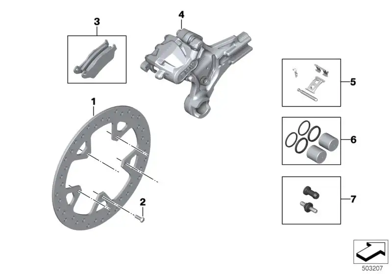 BMW Bremsscheibe hinten K69 34218404545
