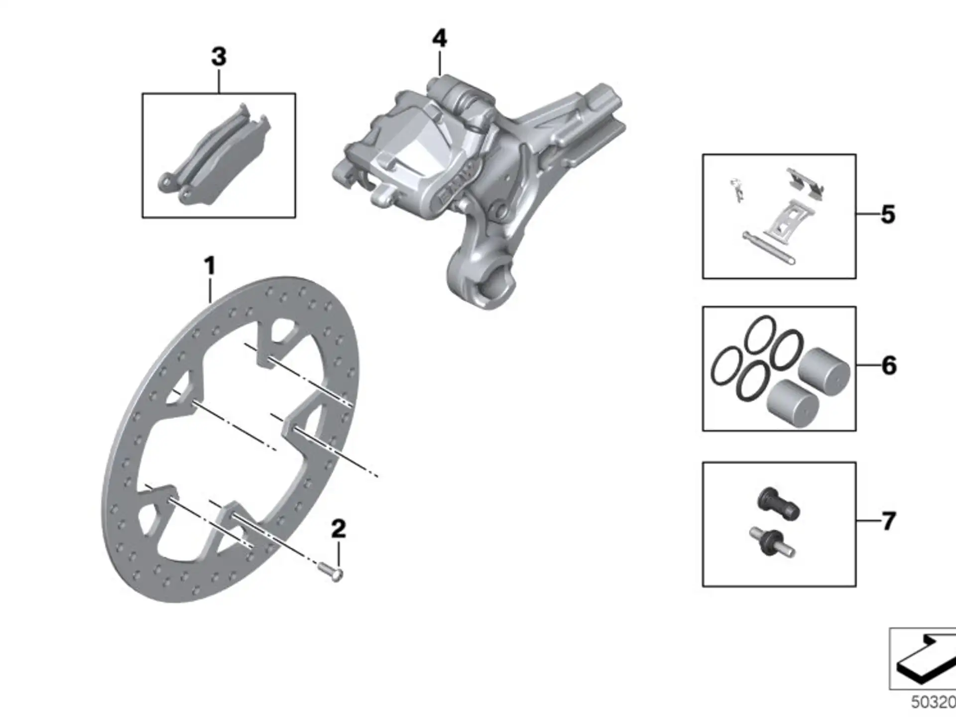 BMW Satz Befestigungsteile K69 34219898411