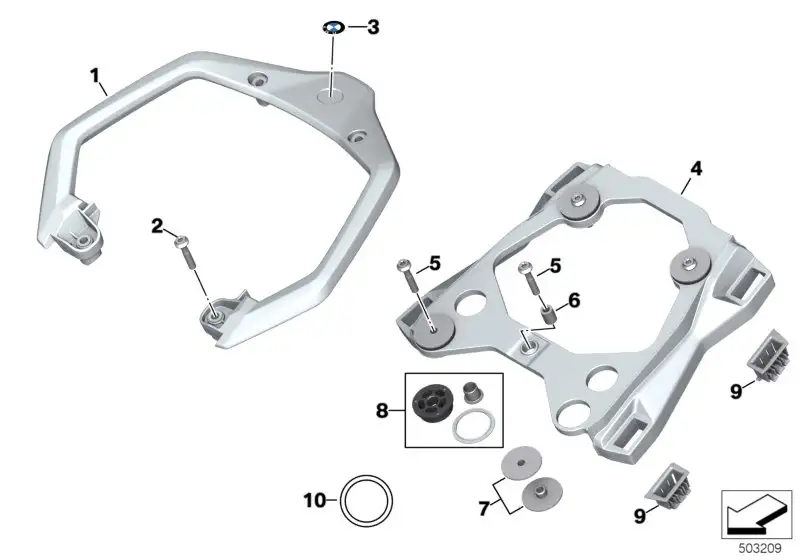 BMW Trägerplatte K69 46548409341