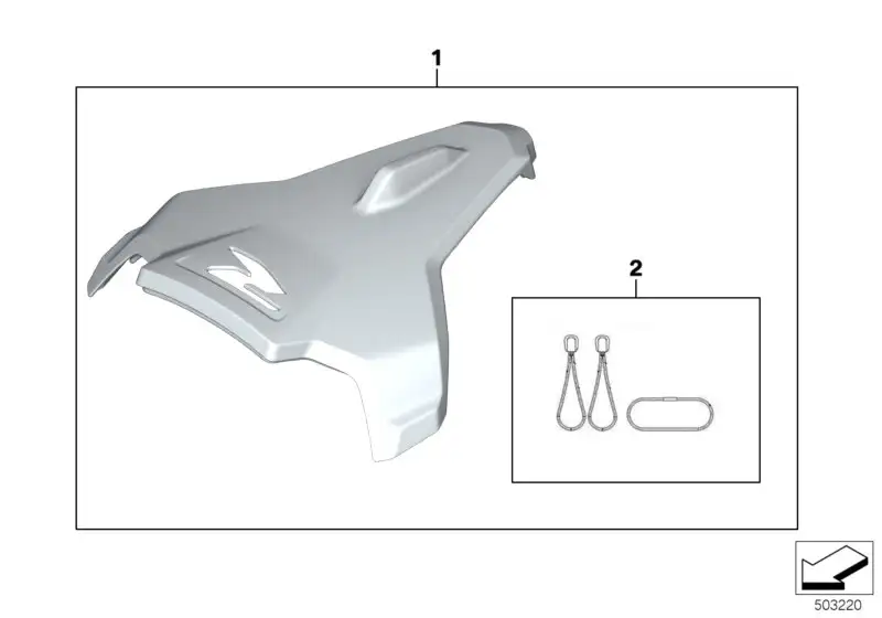 BMW Befestigungssatz Abdeckung Soziussitz K83 46639829095