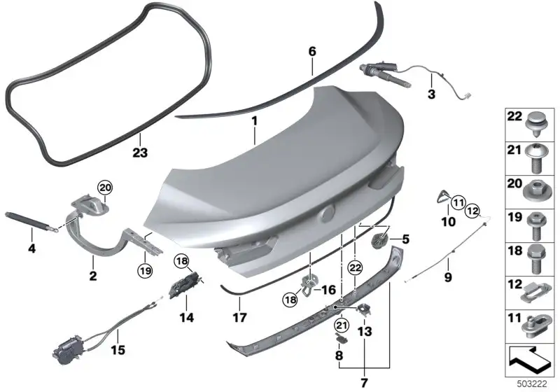 BMW Heckklappe F92 G15 41009451232