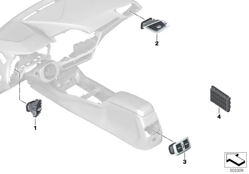 BMW Heckentlüftung mit Absorber links F39 F20 F45 F46 F48 6422931