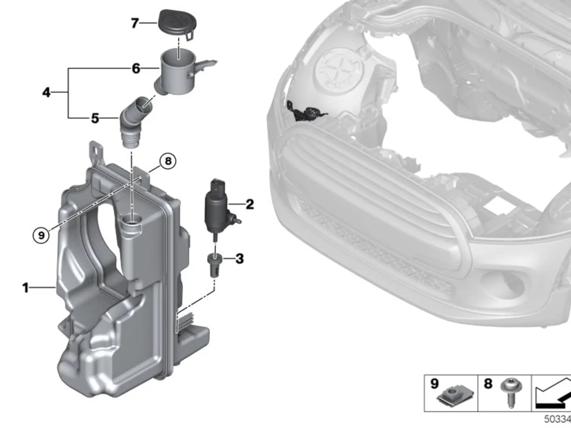 BMW Waschflüssigkeitsbehälter F54 F55 F56 F56E F57 61669478908