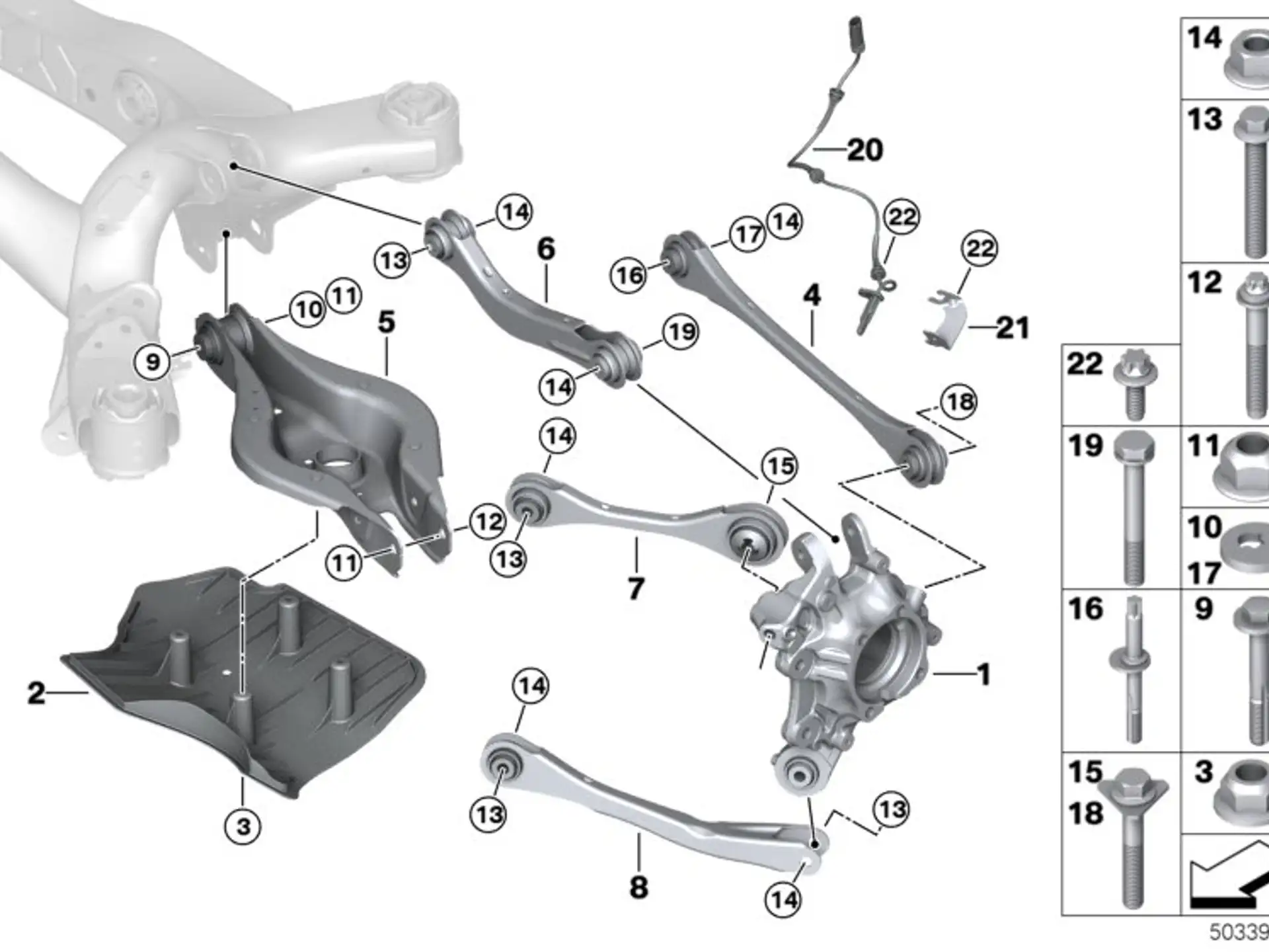 BMW Sturzlenker mit Gummilager G20 G29 M40i 33326884694