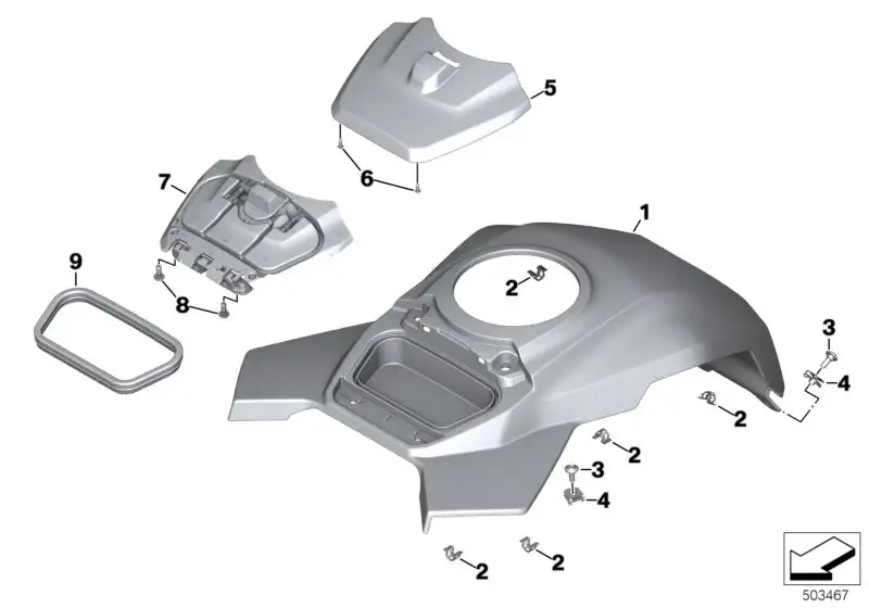 BMW Staufachdeckel K69 46638388671 - Bildposition 07