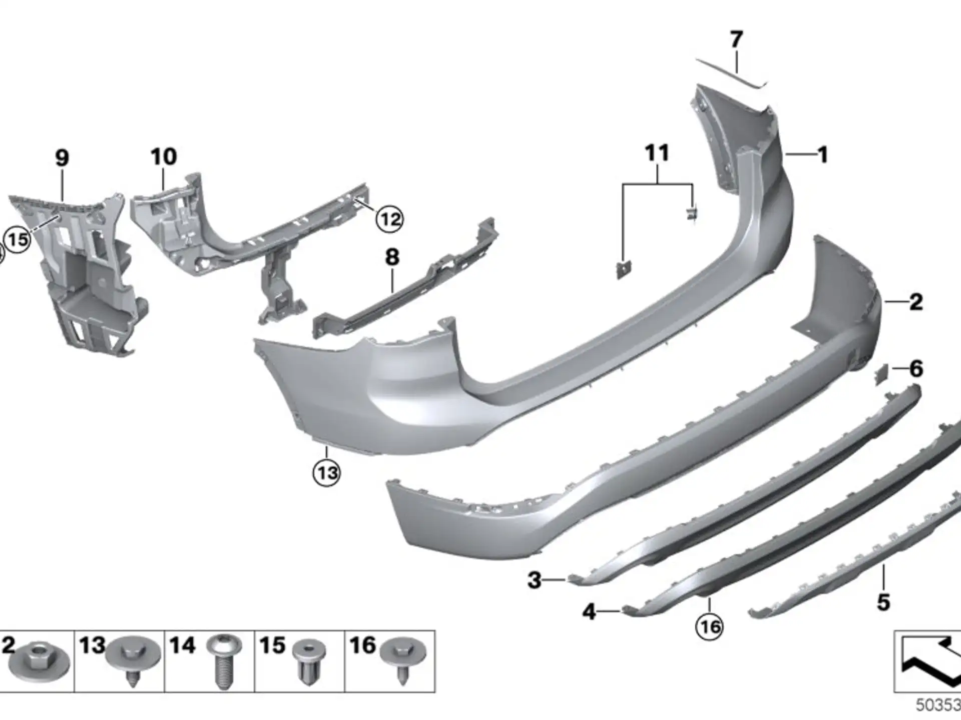 BMW Blende Unterfahrschutz hinten F48 51127954259