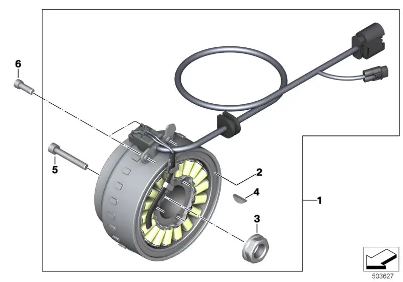 BMW Generator Rotor K02 K03 12311540515