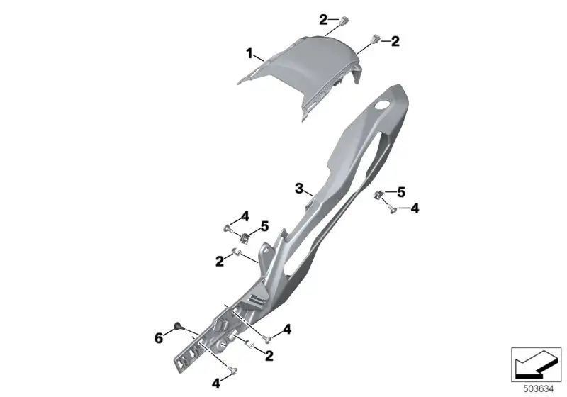 BMW Heckverkleidung rechts K69 46628392388 - Bildposition 03