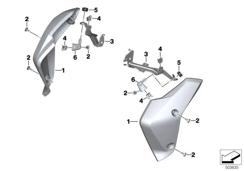 BMW Halter rechts 46638388832 - Bildposition 03