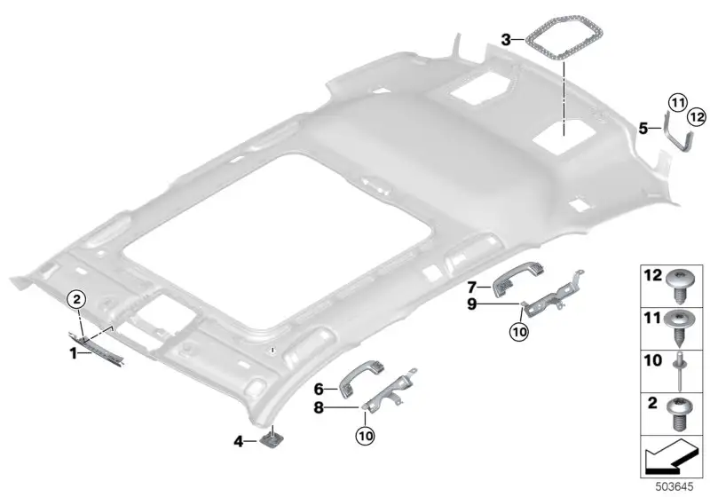 BMW Blende Schanier rechts G21 51448097000 - Bildposition 05