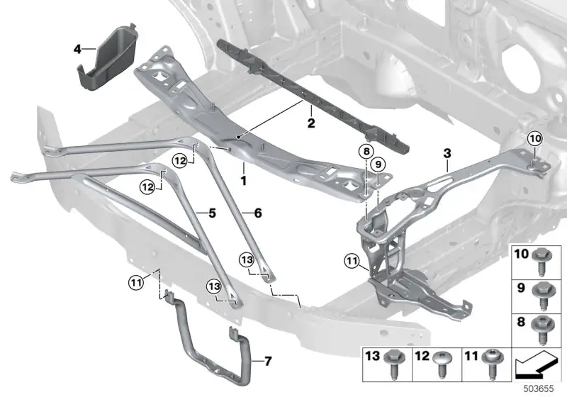 BMW Stütze links 51647459881